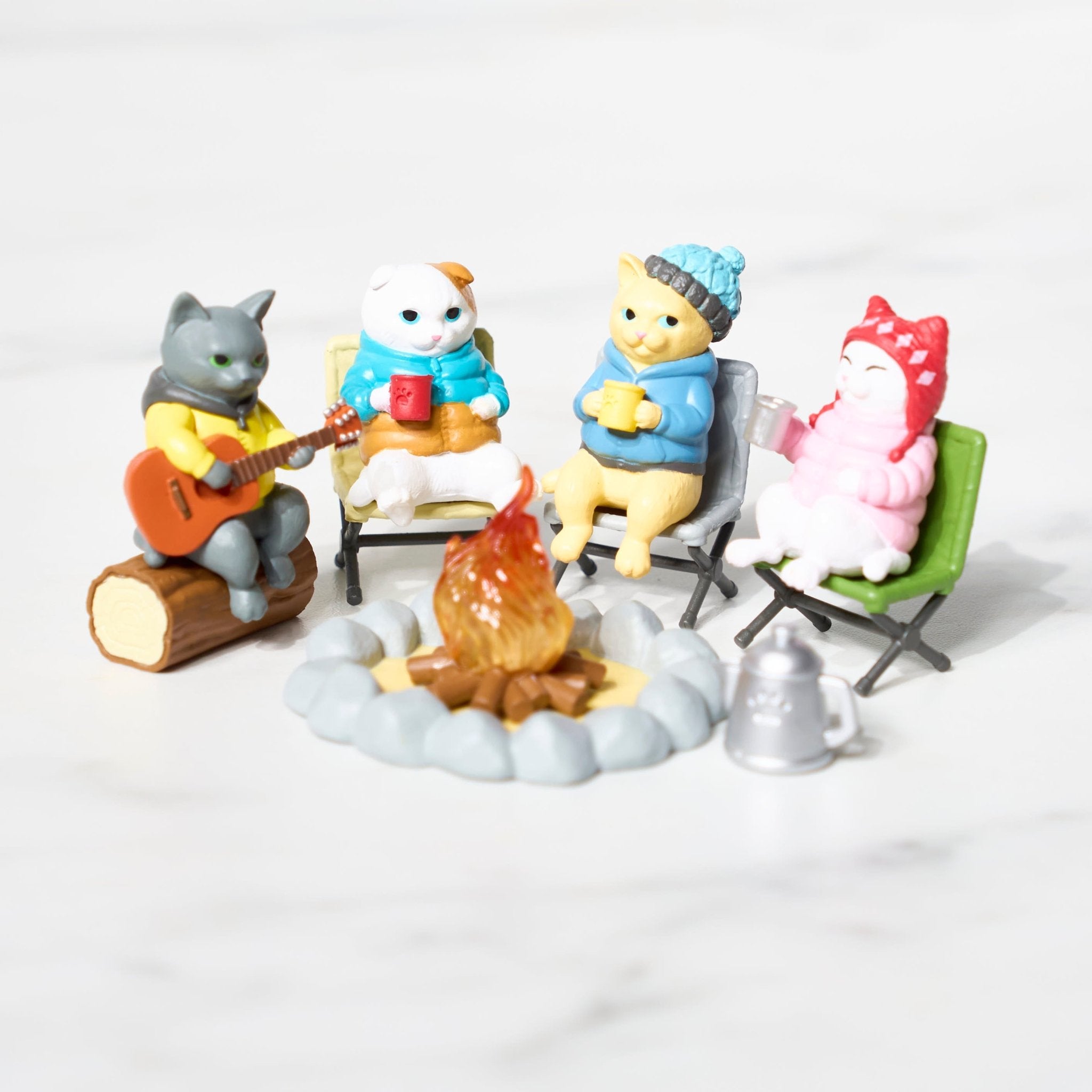 Cat's Holiday Campfire Edition Gacha Capsule Toy - Collectible Cute Cat Figures for Christmas Gifts & Party Favors | Perfect for Kids, Anime Fans & Christmas Tree Decorations