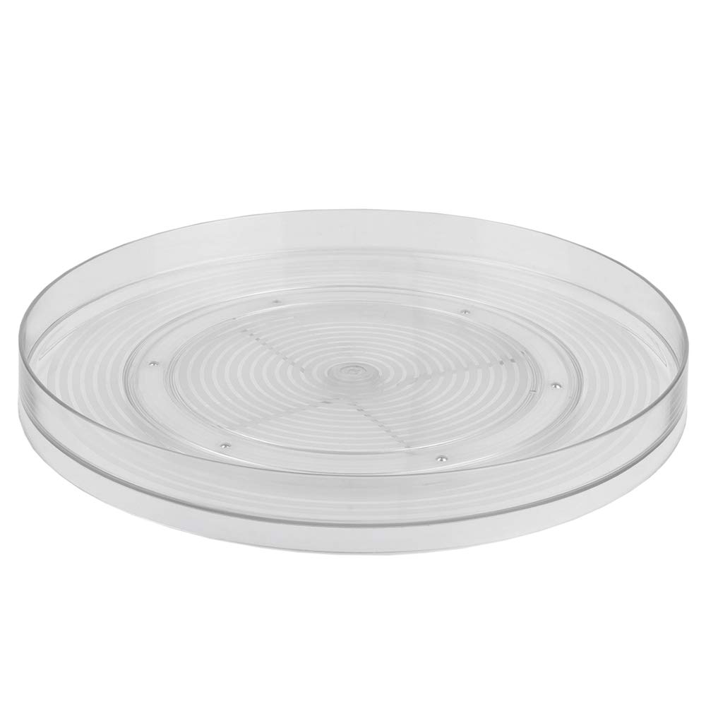 Clear 11.5-Inch Plastic Lazy Susan Turntable Organizer for Kitchen Countertop, Pantry & Spice Storage - Perfect for Easy Access to Cooking Ingredients, Makeup or Office Supplies