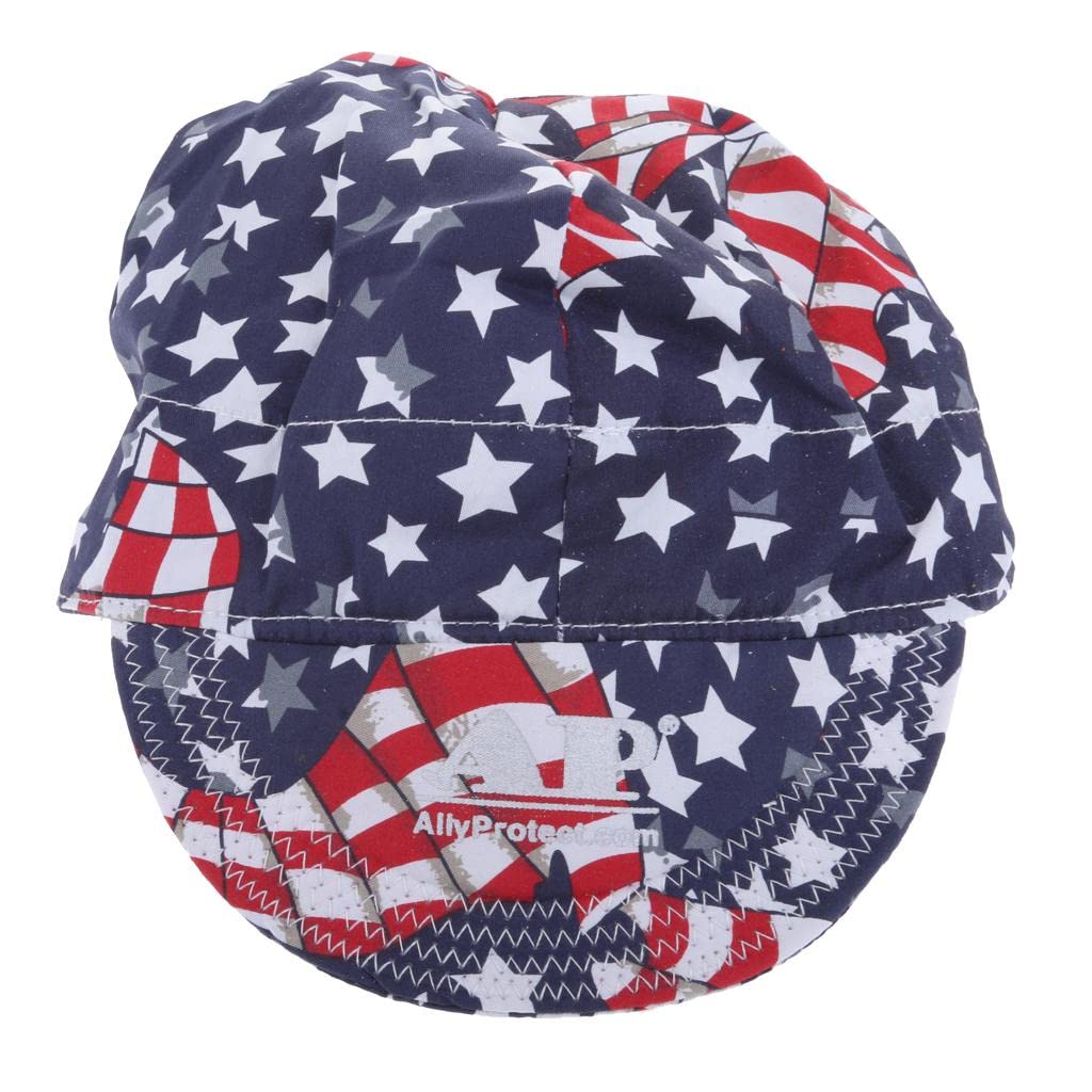 Flameer Welding Cap - Flame Retardant Cotton Welder Hat with Sweat Absorption & Elastic Band for Comfort - Perfect for Metalworking, Construction & DIY Projects (Pack of 6)