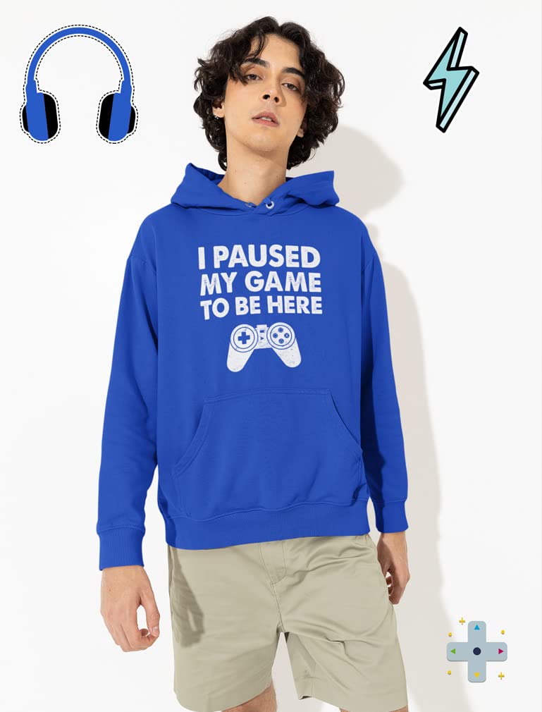 Tstars Kids Gaming Apparel - Funny 'I Paused My Game' Graphic Hoodies & Sweatshirts for Young Gamers | Perfect Birthday Gifts & Casual Gaming Wear