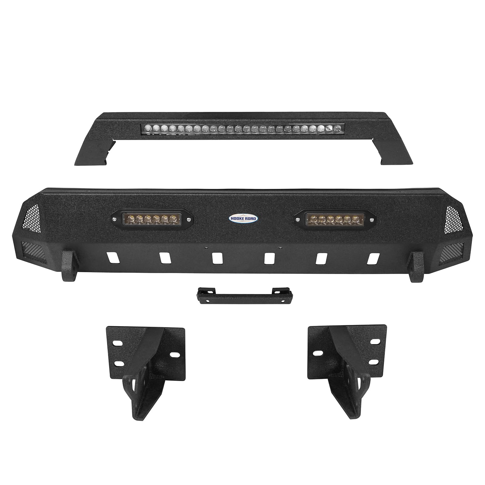 Tacoma HR II Stubby Steel Front Bumper with LED Lights for 2016-2023 Toyota Tacoma 3rd Gen Pickup Truck - Off-Road Protection & Style Upgrade