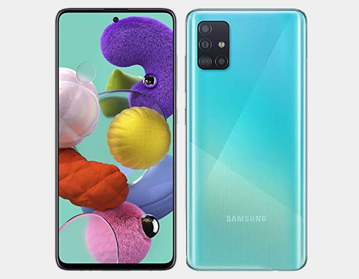 Samsung Galaxy A51 (SM-A515F/DS) Unlocked Smartphone - 128GB Storage, 4GB RAM, Dual SIM, GSM Compatible, Prism Crush Blue - Perfect for Travel, Business & Everyday Use