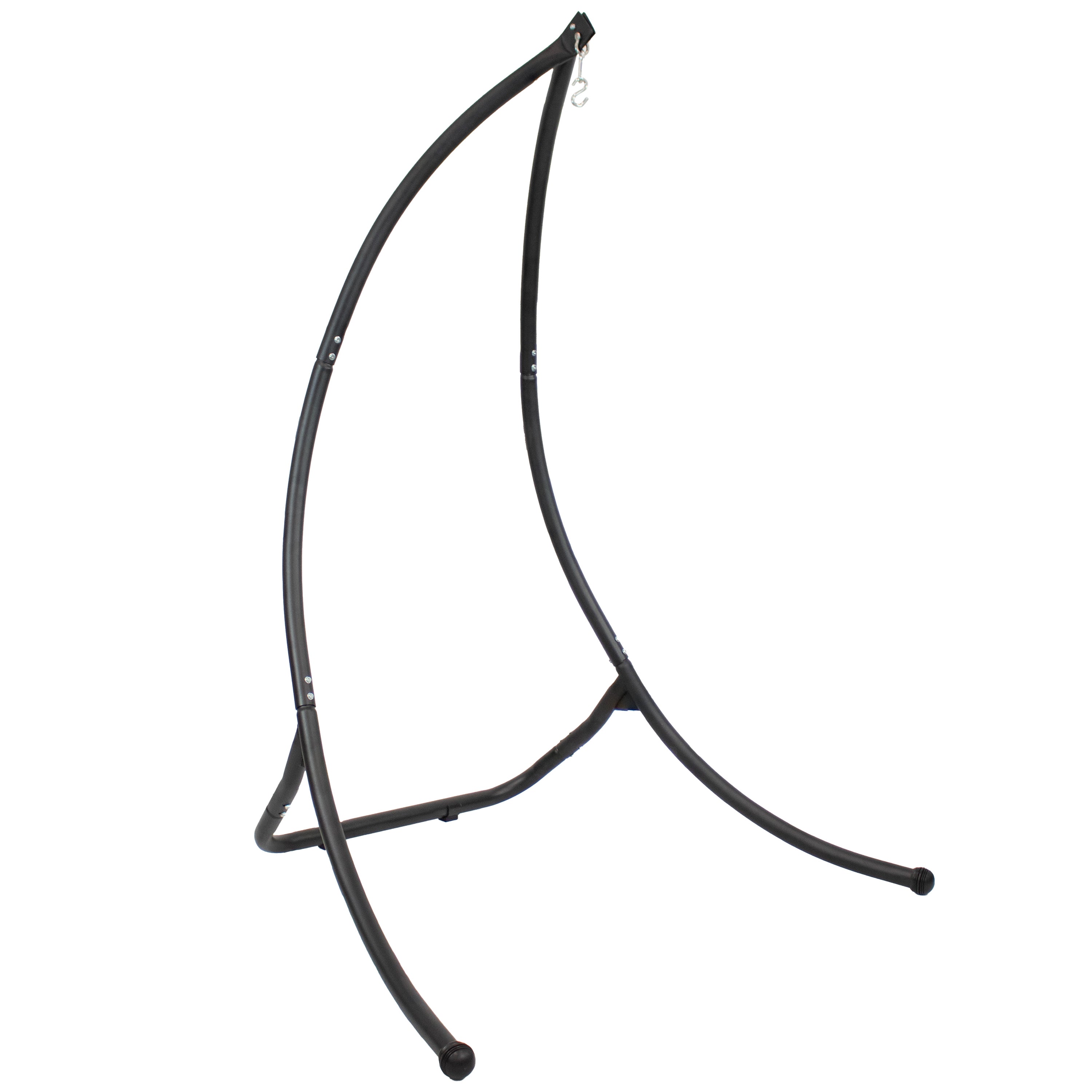 Sunnydaze 84-Inch Curved Steel Hammock Chair Stand - Heavy Duty Outdoor Hanging Chair Frame for Patio, Garden, Backyard & Poolside Relaxation