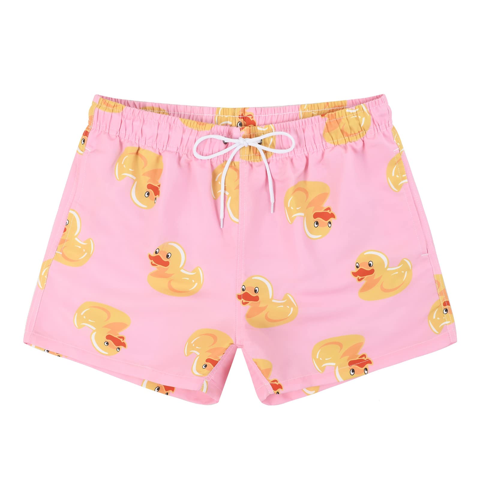 **Men's Quick-Dry Duck Swim Trunks - Breathable Mesh Liner Bathing Suits for Swimming, Beach & Pool - Comfortable Swim Shorts for Men**