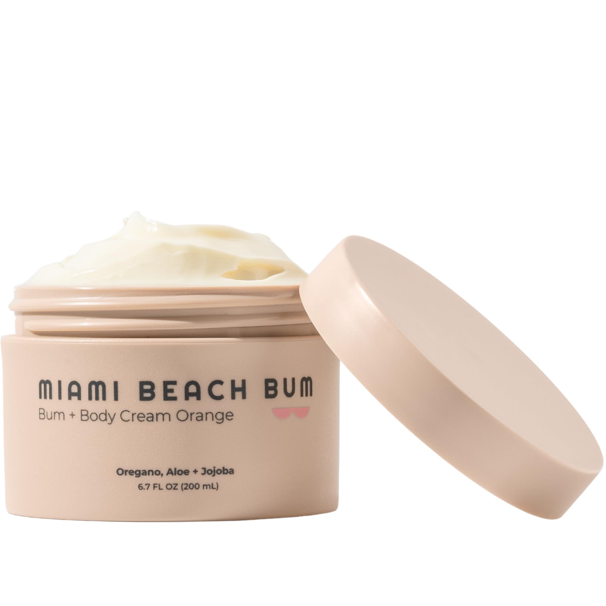 Miami Beach Bum Bum + Body Cream Orange 6.7oz | Daily Moisturizer for Healthy Skin | Treats Body Acne, Razor Bumps, Keratosis Pilaris, Ingrown Hairs & Sunburns | Hydrating & Soothing Formula | Perfect for Post-Shave, Sun Care & Daily Skincare Routine