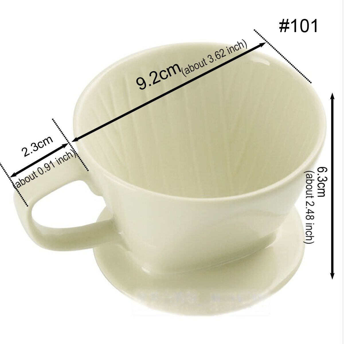 Premium Ceramic Coffee Dripper Set - Porcelain White Pour Over Coffee Maker with Filter Cone | Perfect for Home Brewing, Specialty Coffee Shops & Gifts for Coffee Lovers