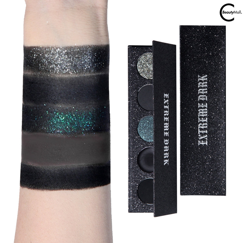 MAFFICK Black Five Color Eyeshadow Palette - Long Lasting, Highly Pigmented Makeup for Day & Night Looks - Perfect for Parties, Weddings & Everyday Wear