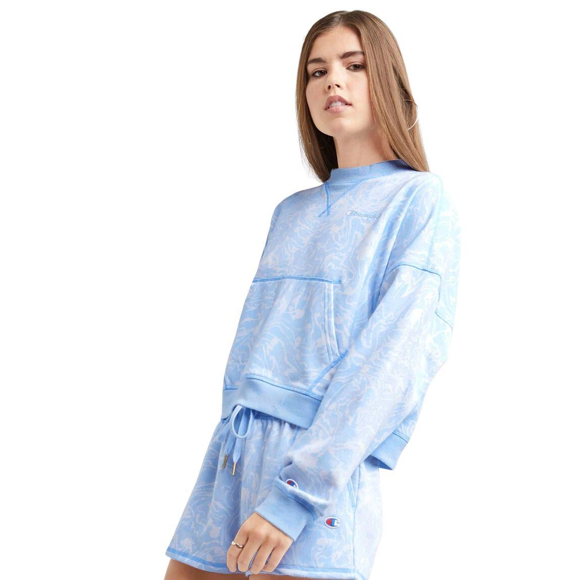 Champion Campus French Terry Crew Neck Sweatshirt for Women - Cozy & Stylish Casual Wear for College, Gym & Everyday Outfits