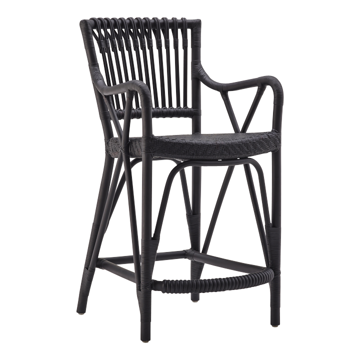 Stylish Blues Counter Chair - Modern Bar Stool for Kitchen Island, Breakfast Nook & Home Bar - Comfortable Height-Adjustable Swivel Seat with Backrest