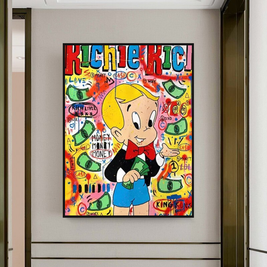 Money Boy: Richie Rich Poster - Ultimate Symbol of Wealth & Luxury | Perfect for Wall Decor, Office Inspiration & Motivational Gift