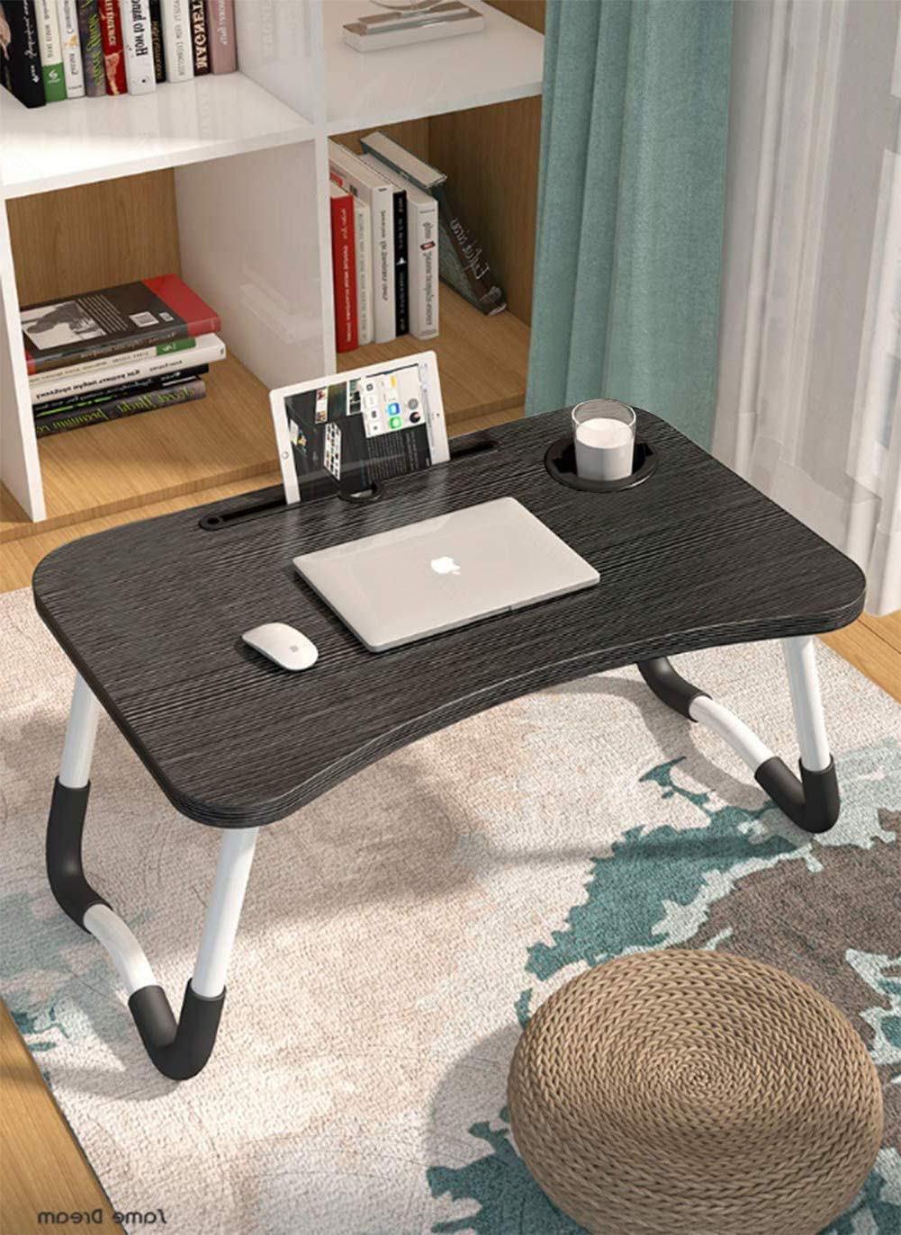 Foldable Laptop Table Stand with Adjustable Legs - Portable Bed Tray Desk for Notebook, Breakfast, Reading & Watching Movies - Perfect for Bed, Couch, Sofa & Home Office Use