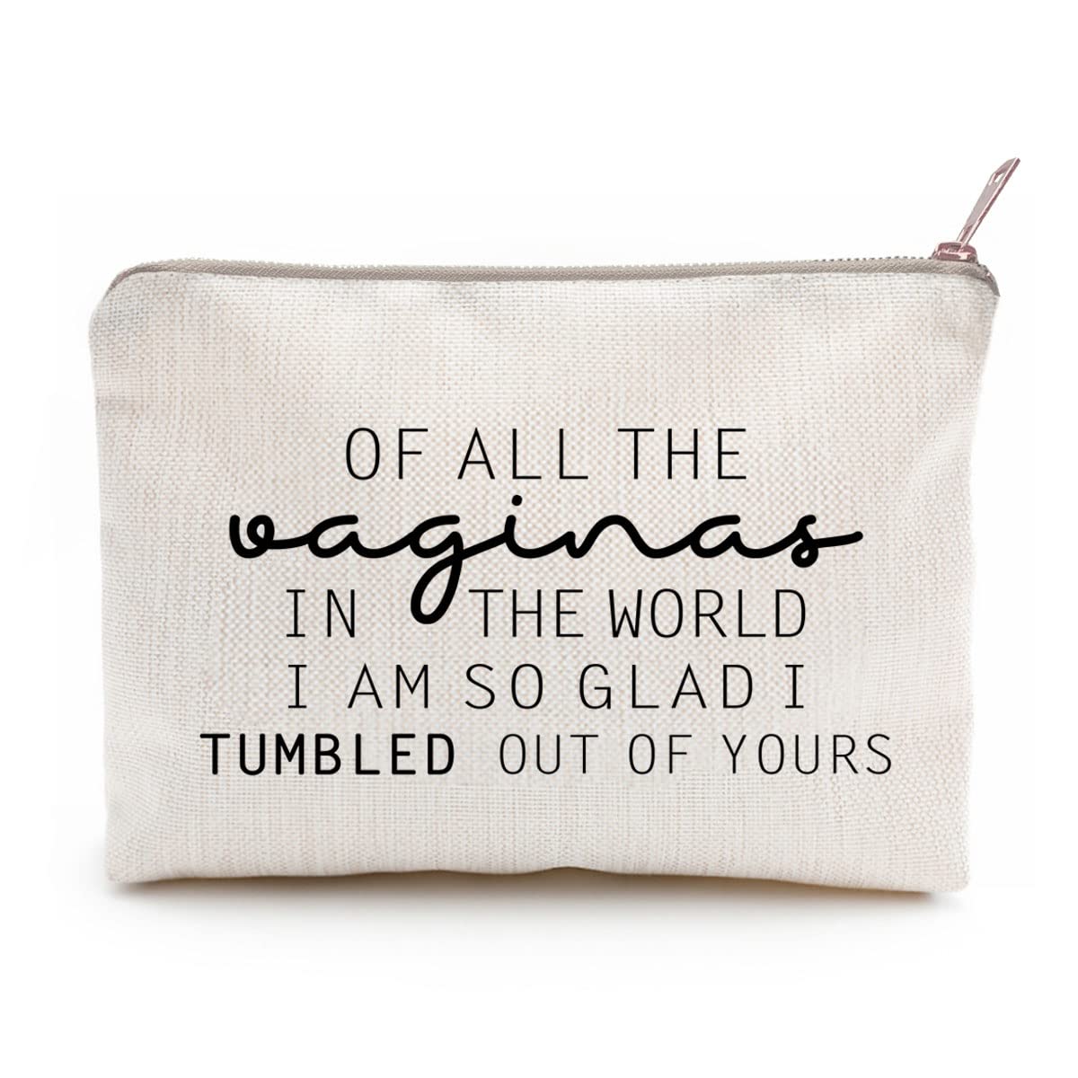 Funny Mother's Day Gift Ideas - Best Mom Ever Makeup Bag & Toiletry Case | Perfect Present from Daughter or Son | Great for Travel, Spa Days & Daily Use