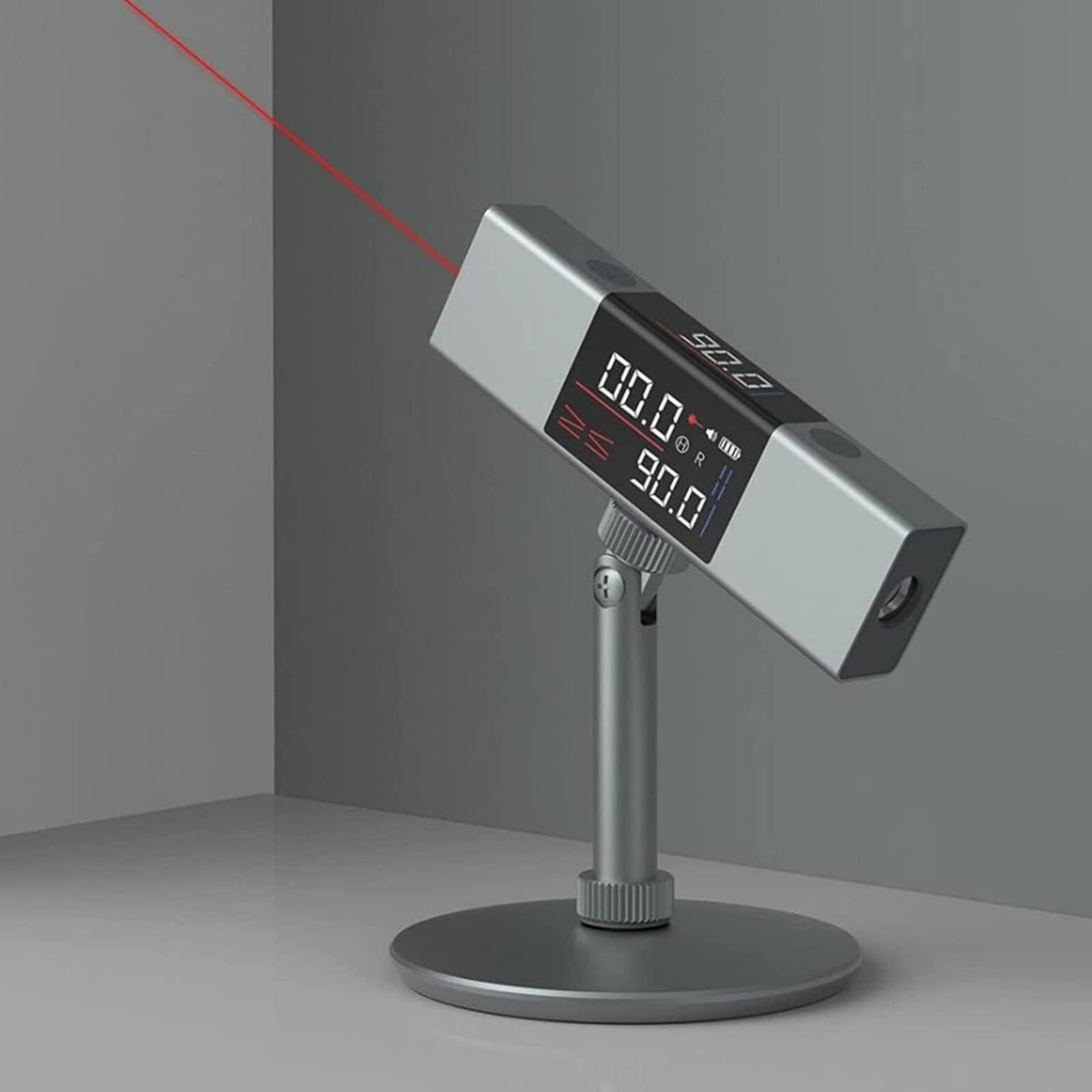Digital Inclinometer Angle Finder - Dual Laser Protractor with Bi-Directional Marking, Large LCD Screen, Fast & Precise Measurement for Woodworking, Construction, and DIY Projects (Includes Tripod)