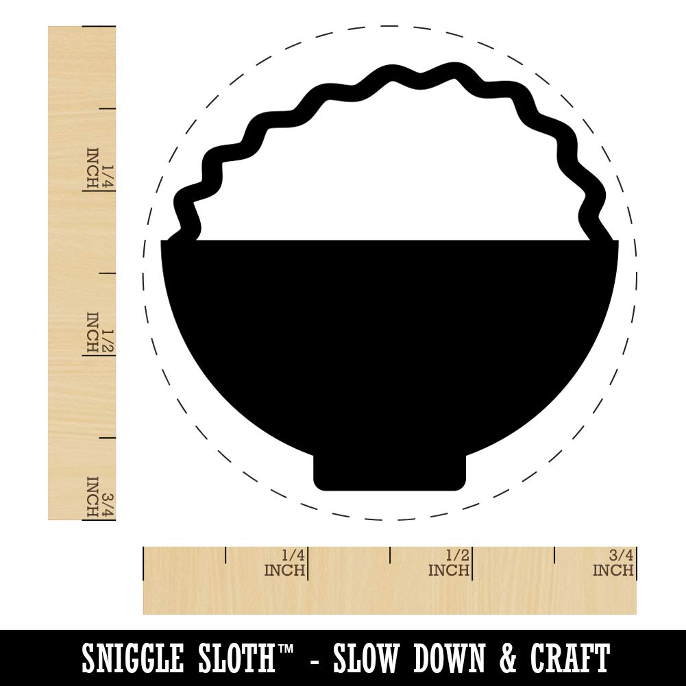 3/4 Inch Small Rice Bowl Rubber Stamp for DIY Scrapbooking, Journaling & Planner Decoration - Perfect for Crafting, Card Making & Gift Wrapping