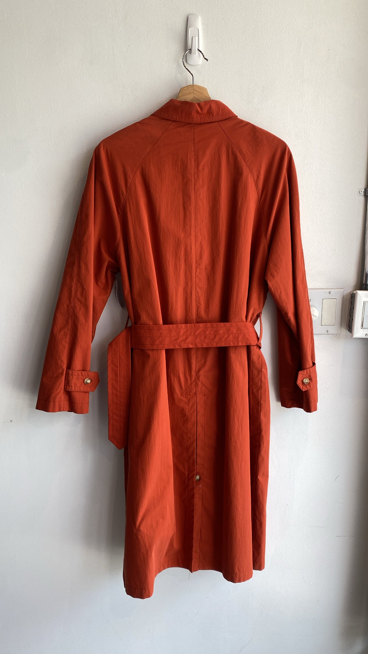 Stylish APC Orange Trench Coat for Women - Size 36 | Waterproof Lightweight Long Coat for Fall & Spring | Perfect for Office, Travel & Outdoor Activities