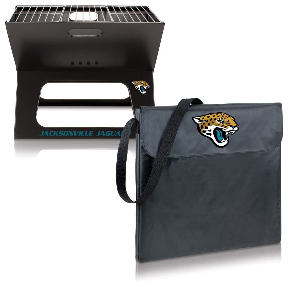 Portable NFL X-Grill Charcoal BBQ - Compact Camping & Tailgating Grill for Outdoor Cooking, Picnics, Backyard Parties & Game Day Events