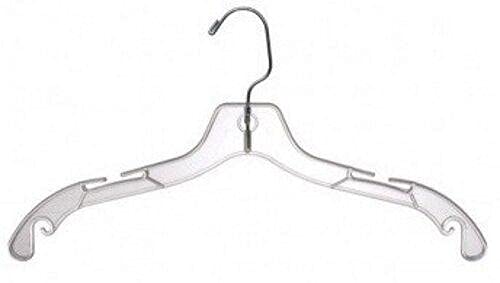 StateOJ Clear Plastic Dress Hangers 17