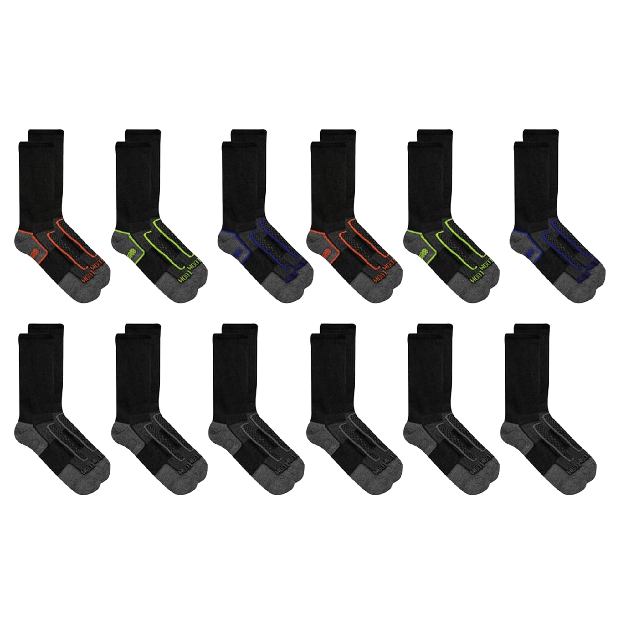 Fruit of the Loom Boys' Everyday Active Crew Socks 12-Pack - Soft Cotton Athletic Socks for Kids, School, Sports & Daily Wear - Comfortable & Durable Socks for Boys