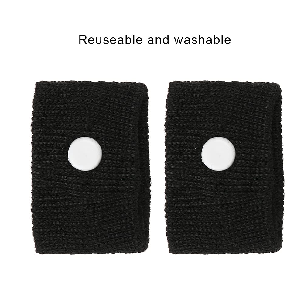 Acupressure Anti-Nausea Wristbands for Motion Sickness Relief - Travel Essential for Car, Sea & Airplane Trips - Comfortable & Effective for Adults, Kids & Pregnancy (Black) - Perfect for Road Trips, Cruises & Flights