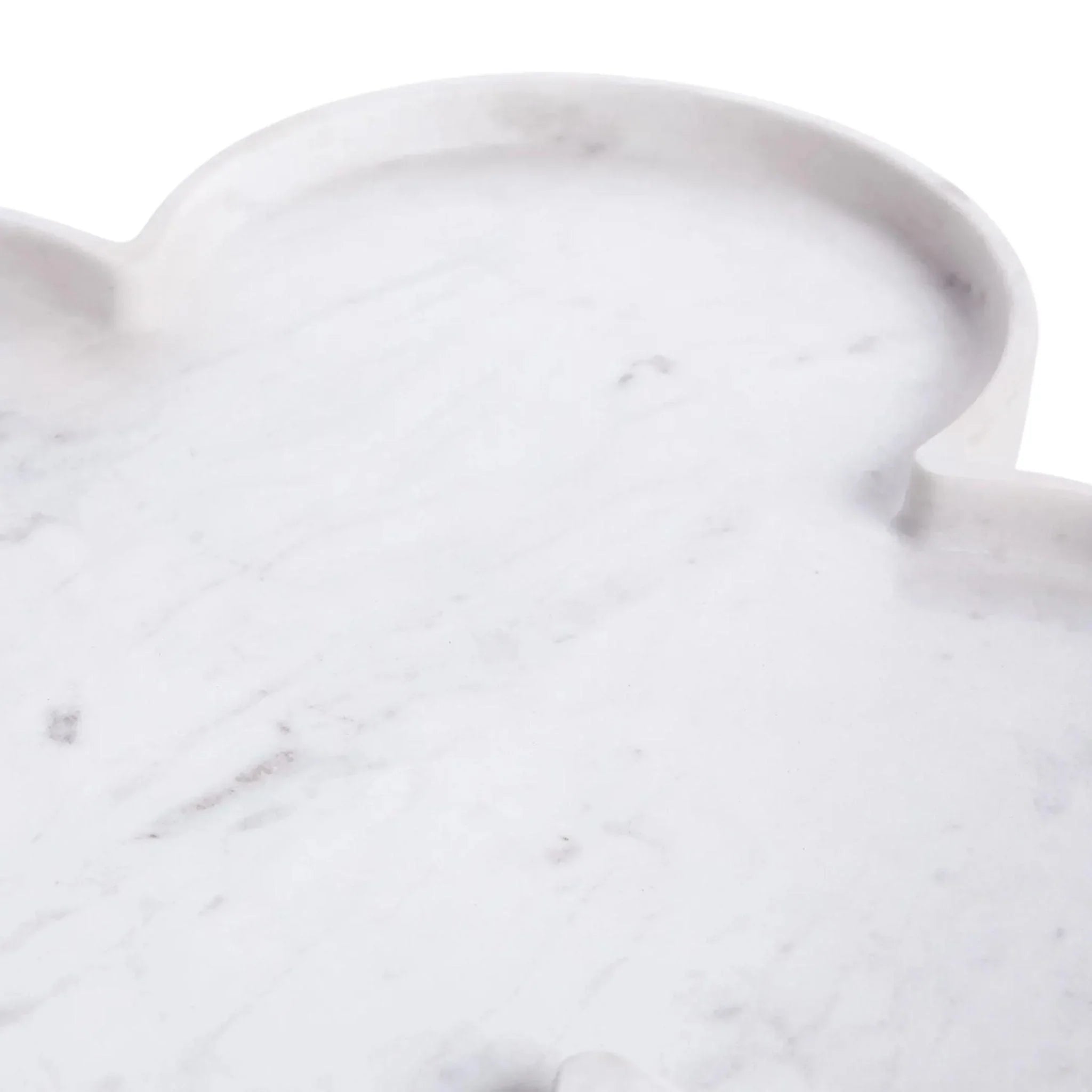 White Polished Marble Clover Tray - Elegant Serving Tray for Coffee, Tea, Jewelry & Home Decor - Perfect for Parties, Gifts & Stylish Tabletops