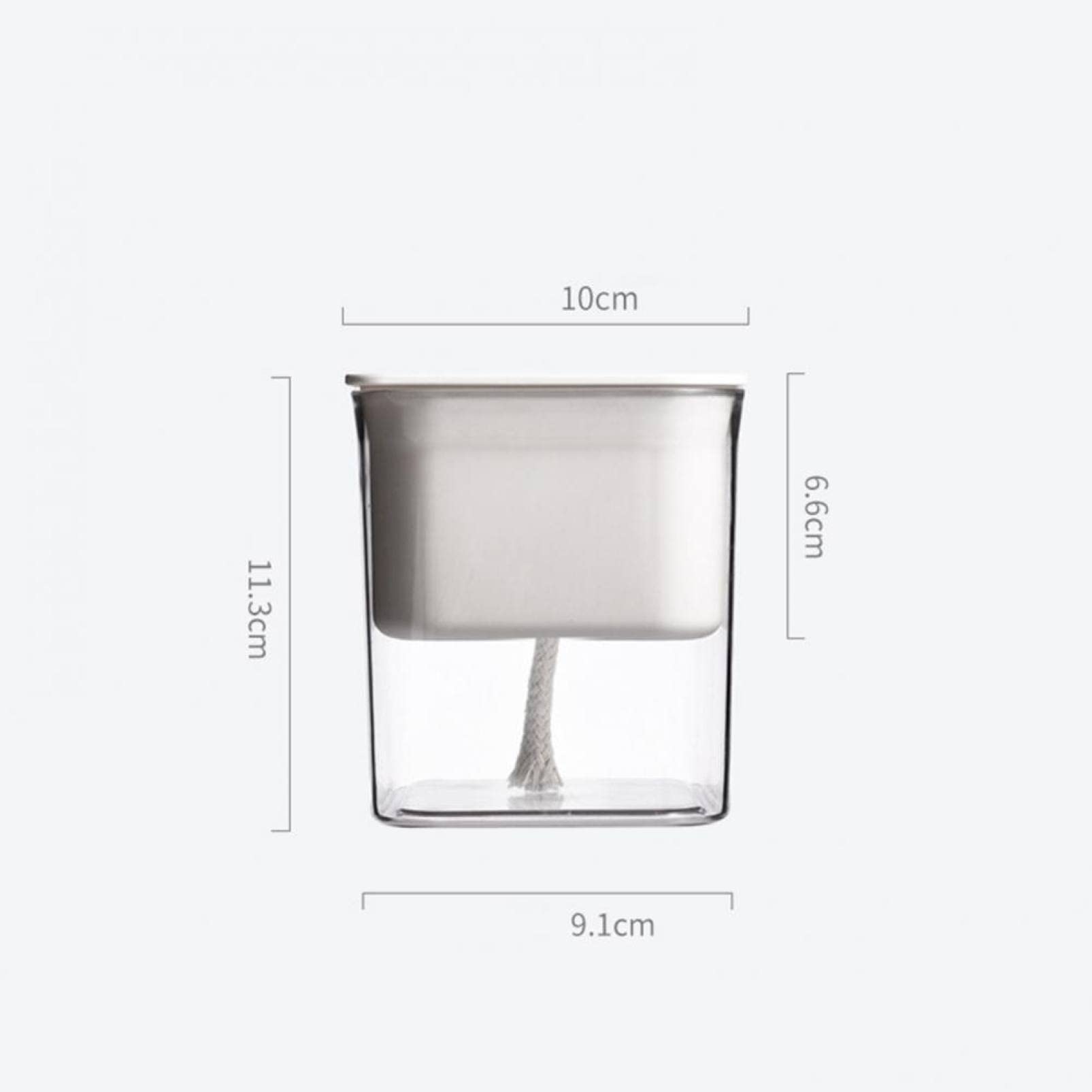 Transparent Self-Watering Square Planter - Modern Flower Pot for Indoor Plants, Succulents & Herbs | Perfect for Home, Office, Balcony & Desk Decor | Auto Water Absorption System for Easy Plant Care