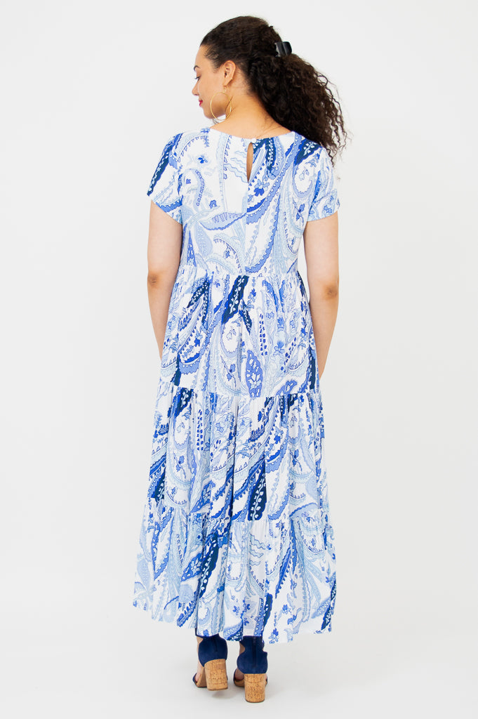Laurita Women's Summer Dress - Radiant Floral Print, Breathable Linen Bamboo Blend, Casual Sundress for Beach Vacation & Outdoor Parties