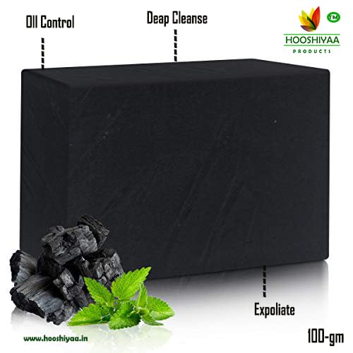 Hooshiyaa Natural Goat Milk & Charcoal Handmade Body Soap - Pack of 4 Bars for Sensitive Skin & Gentle Cleansing - Perfect for Daily Use, Gifts & Travel
