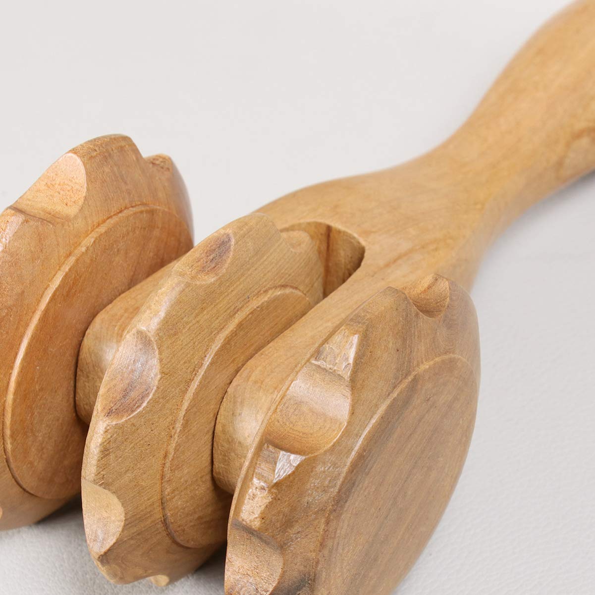EXCEART Wooden Muscle Roller Stick - Full Body Massager for Neck, Back, Calf & Foot Pain Relief - Trigger Point Therapy & Deep Tissue Massage - Natural Bamboo Massage Wheel for Athletes, Yoga & Post-Workout Recovery