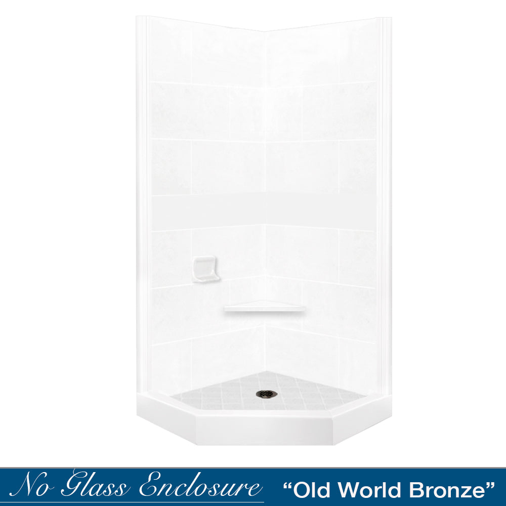 Premium Diamond Solid Natural Buff Neo Shower Enclosure Kit - Waterproof Bathroom Upgrade for Modern Homes & Luxury Hotels