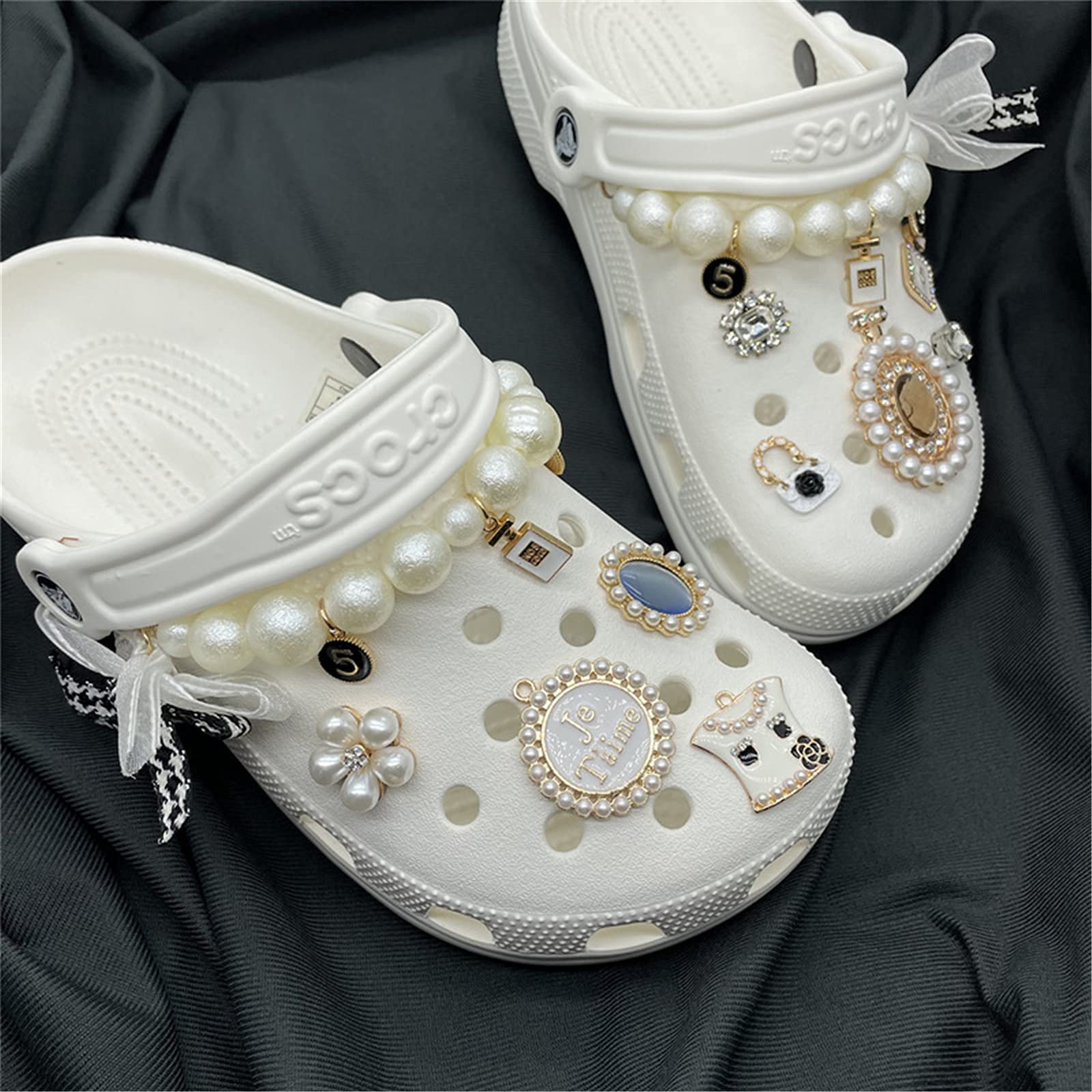 Elegant DIY Shoe Charms & Decorative Chains for Women & Girls - Perfect for Clogs, Sandals, Party Favors, Birthday Gifts | Cute Shoe Accessories for Weddings, Prom, Special Occasions