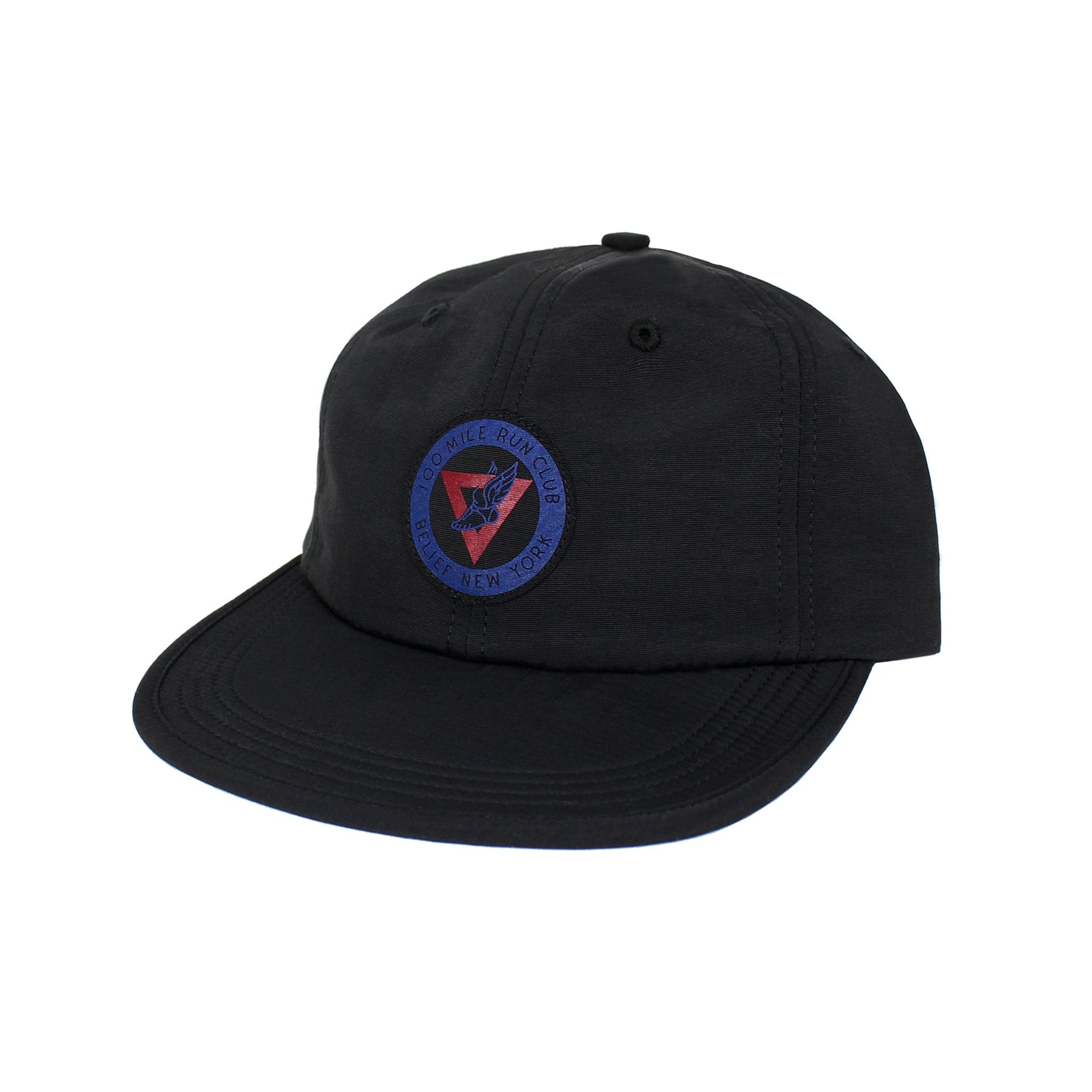 Belief NYC Run Club 6-Panel Black Hat - Stylish Baseball Cap for Running, Gym & Outdoor Activities