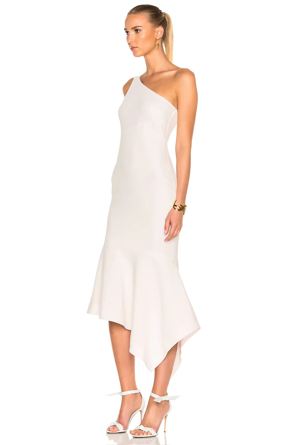 Dulcina One Shoulder Cocktail Dress in Cinq Pink - Perfect for Evening Parties, Weddings & Special Occasions