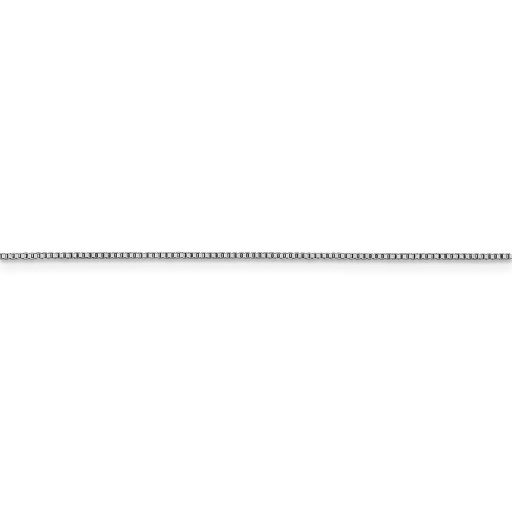 18K White Gold 0.70mm Box Chain Necklace with Lobster Clasp - Dainty Minimalist Jewelry for Women - Perfect for Everyday Wear, Gifts & Special Occasions