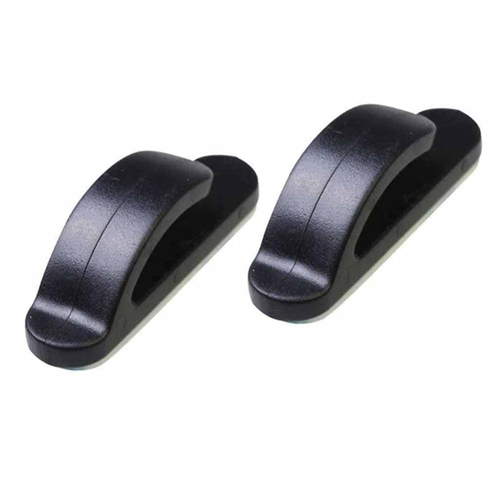 2Pcs Black Self-Adhesive Car Hook Hanger - Heavy Duty Auto Organizer for Purse, Bag, Groceries & Truck Accessories | Perfect for Road Trips, Daily Commute & Shopping