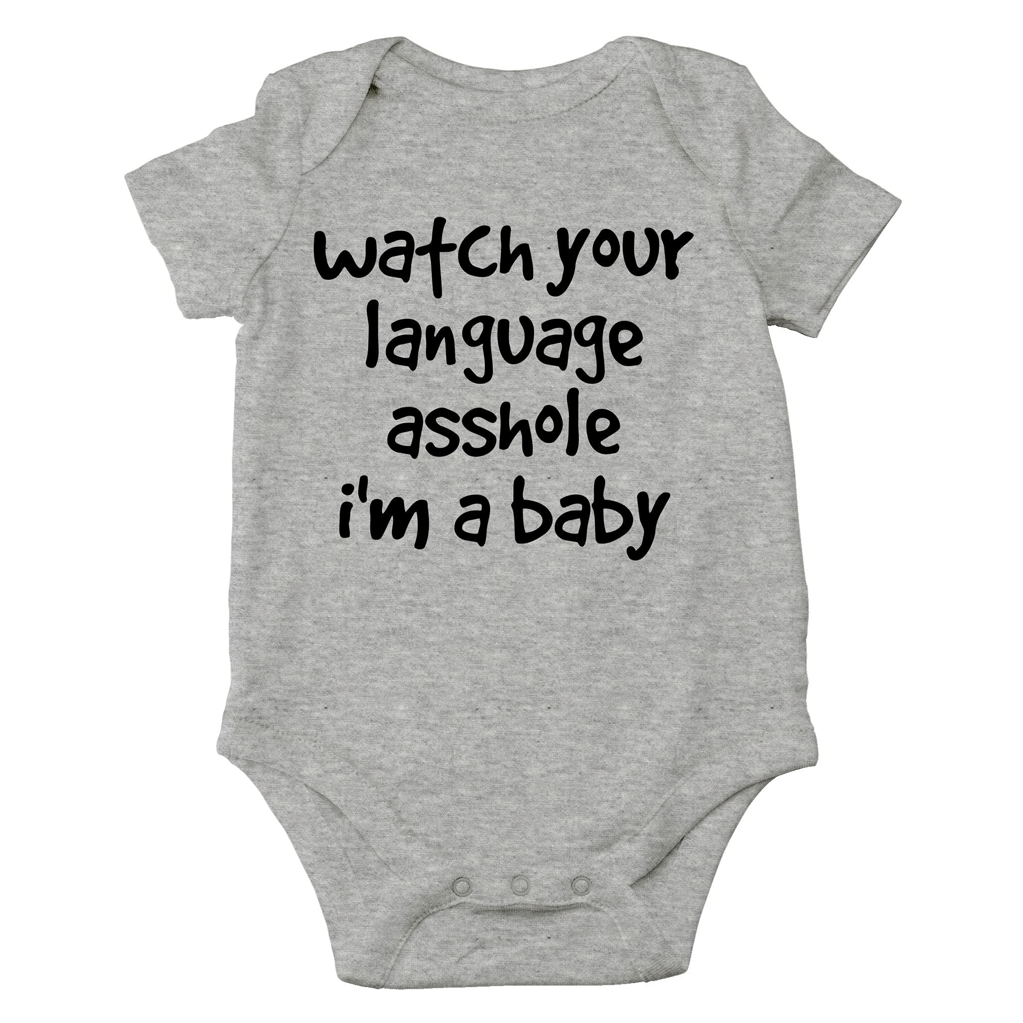 Funny 'Watch Your Language I'm A Baby' Sarcastic Infant Bodysuit - Cute One-Piece Baby Outfit for Newborns, Photo Shoots & Playtime