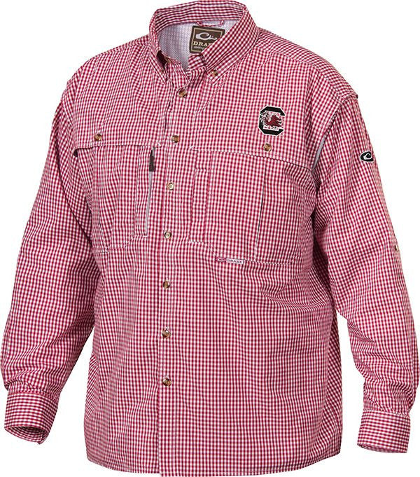 South Carolina Plaid Wingshooter's Shirt - Men's Long Sleeve Hunting Shirt for Outdoor Shooting & Bird Hunting | Durable & Comfortable Field Wear