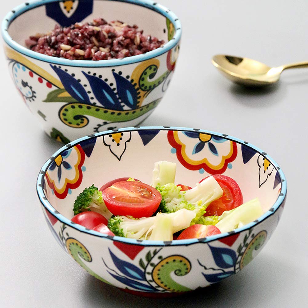SCAU 4/5/6 Inch Porcelain Bowls Set of 3 - 16/10 Oz Ceramic Bowls for Cereal, Soup, Salad & Pasta - Durable Kitchen & Dining Tableware for Home, Restaurant & Party Use