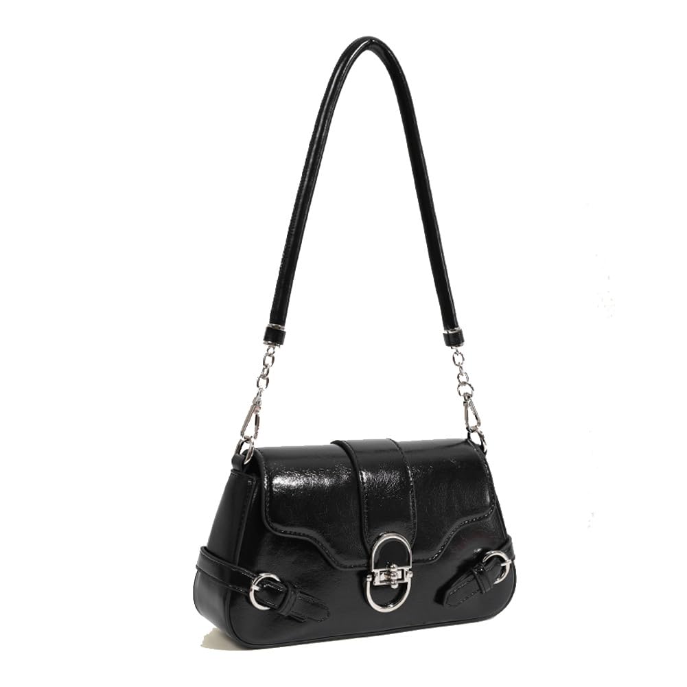 Trendy Y2K Patent Leather Shoulder Bag for Women - Gothic Small Crossbody Purse - Perfect for Night Out, Party & Daily Use