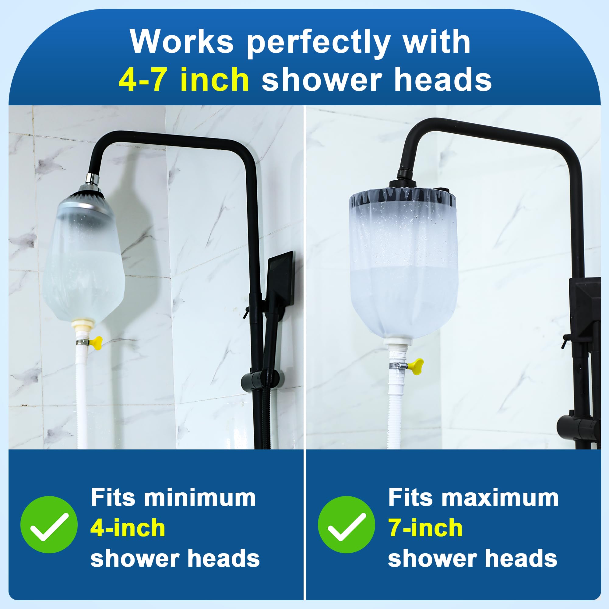 Saillong 6.6ft Handheld Shower Hose - Extra Long Portable Sprayer for Dog Bath & Shower (White)