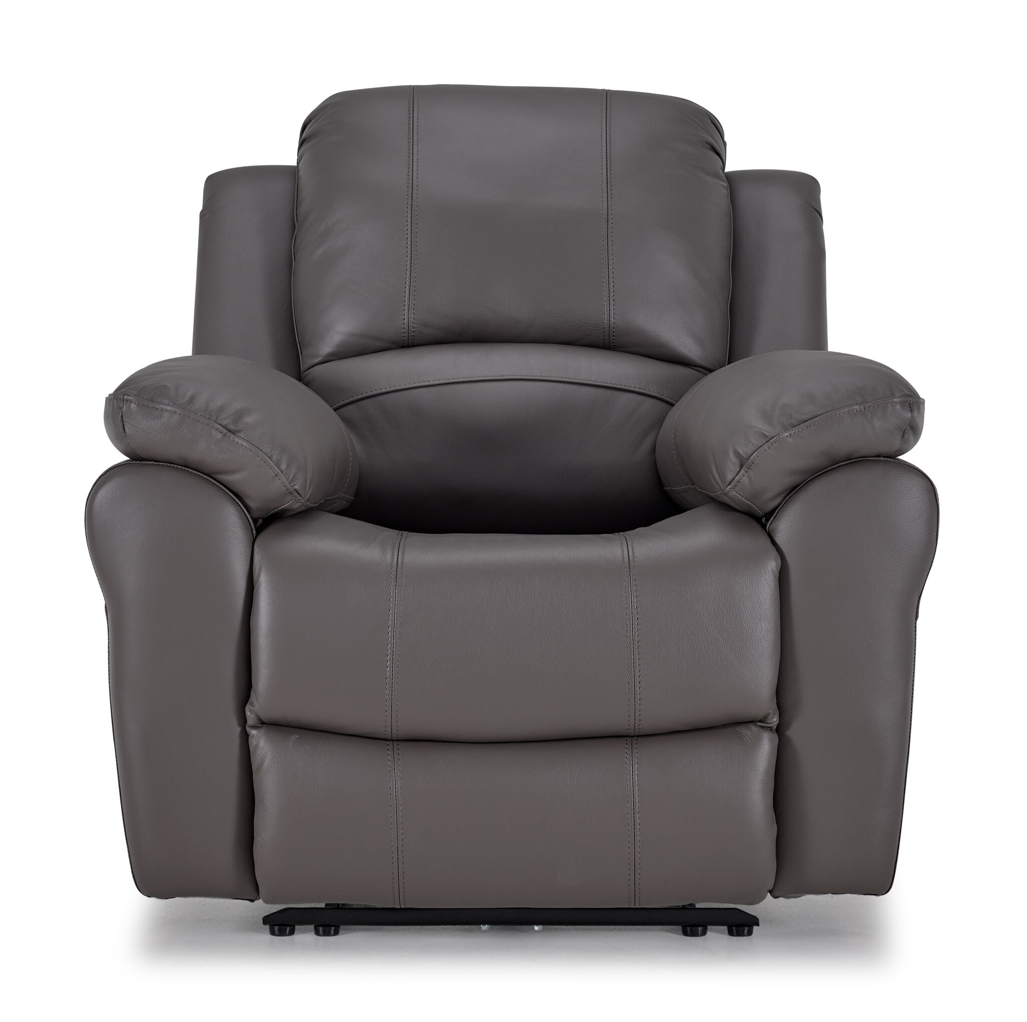 Premium Alba Leather Power Recliner Chair - Soft Grey - Electric Lift Reclining Sofa for Living Room, Home Theater & Office Comfort