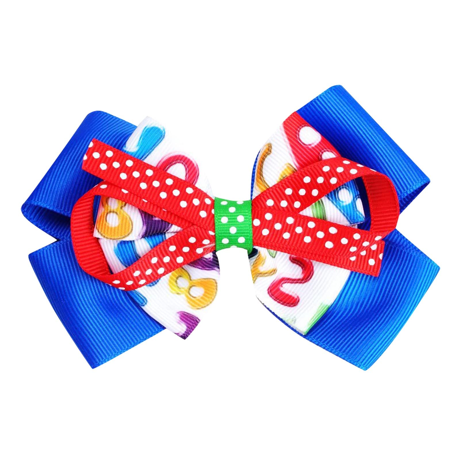 Kids No Slip Barrettes Hair Clips - Cute Bow Headwear for School, Party & Daily Use - Sweetheart Hair Ribbed Accessories (Size B, One Size)