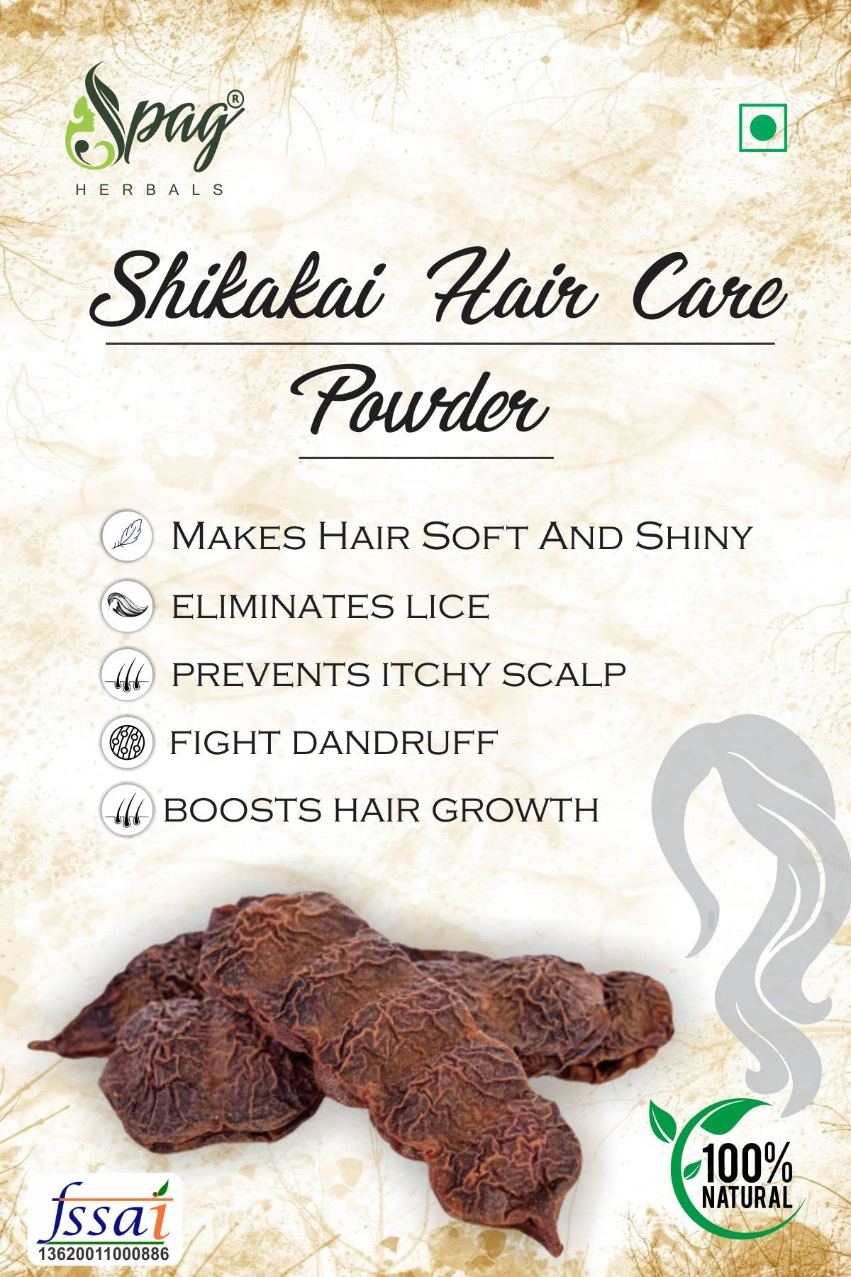 Premium Organic Shikakai Powder for Hair Growth & Scalp Care - 100% Natural Ayurvedic Herbal Treatment for Dandruff, Hair Fall & Shine (120g) - Perfect for DIY Hair Masks, Shampoos & Natural Hair Care Routines
