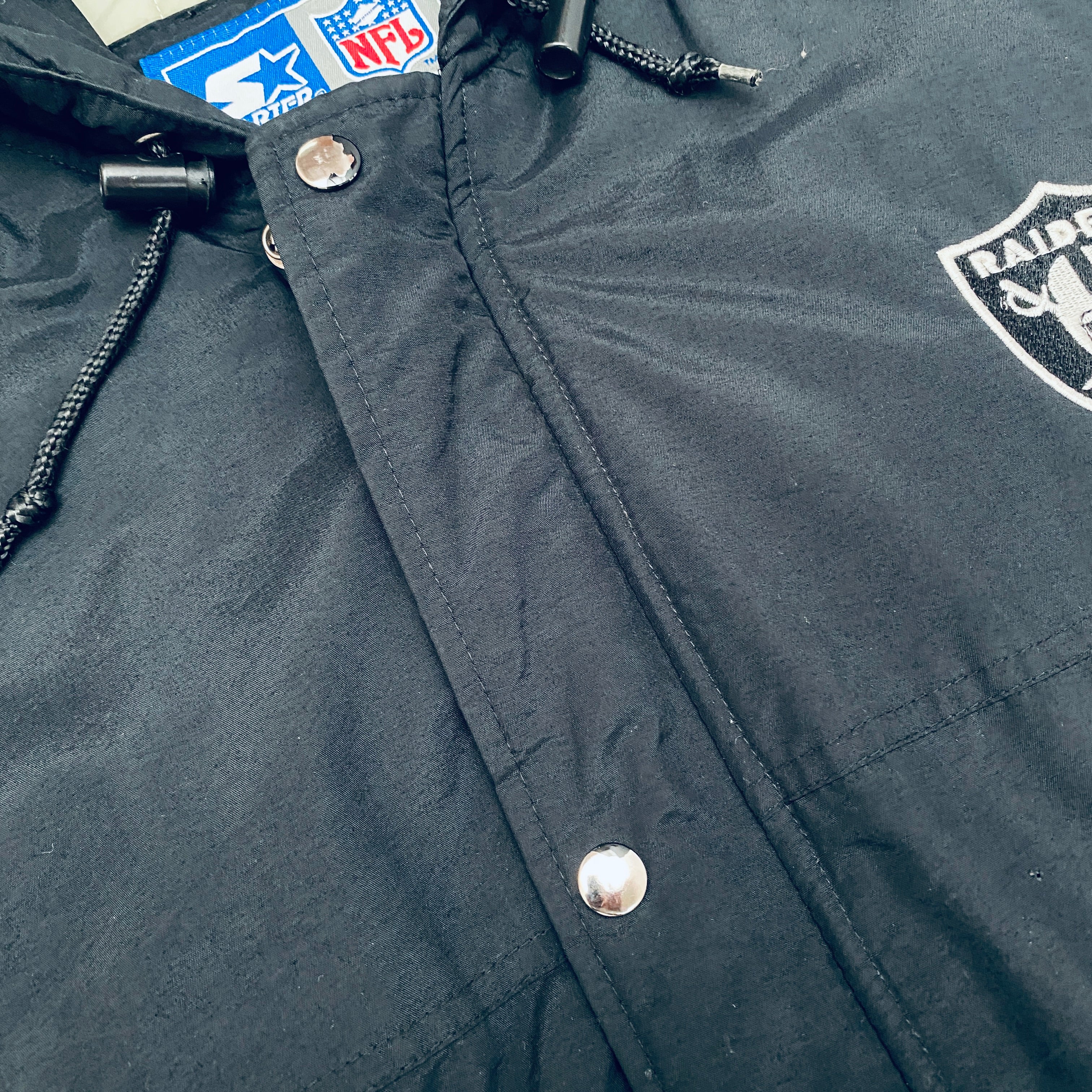 1990s Oakland Raiders Full-Zip Starter Parka Jacket - XL | Vintage NFL Football Outerwear for Men | Game Day, Tailgating & Cold Weather Wear
