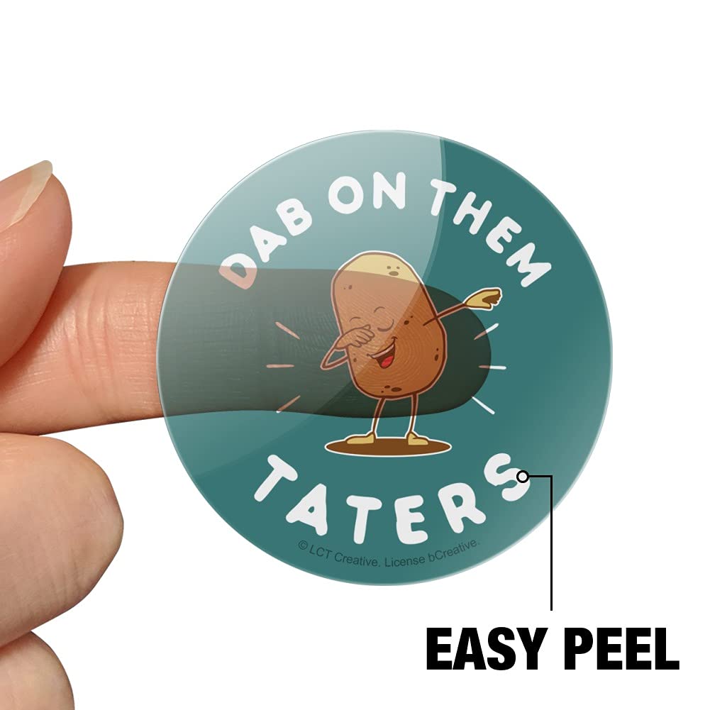 Funny Humor Stickers for Planners, Calendars & Scrapbooking - 'Dab on Them Taters Haters' Crafting Decals - Perfect for DIY Journals, Bullet Journals & Gift Wrapping