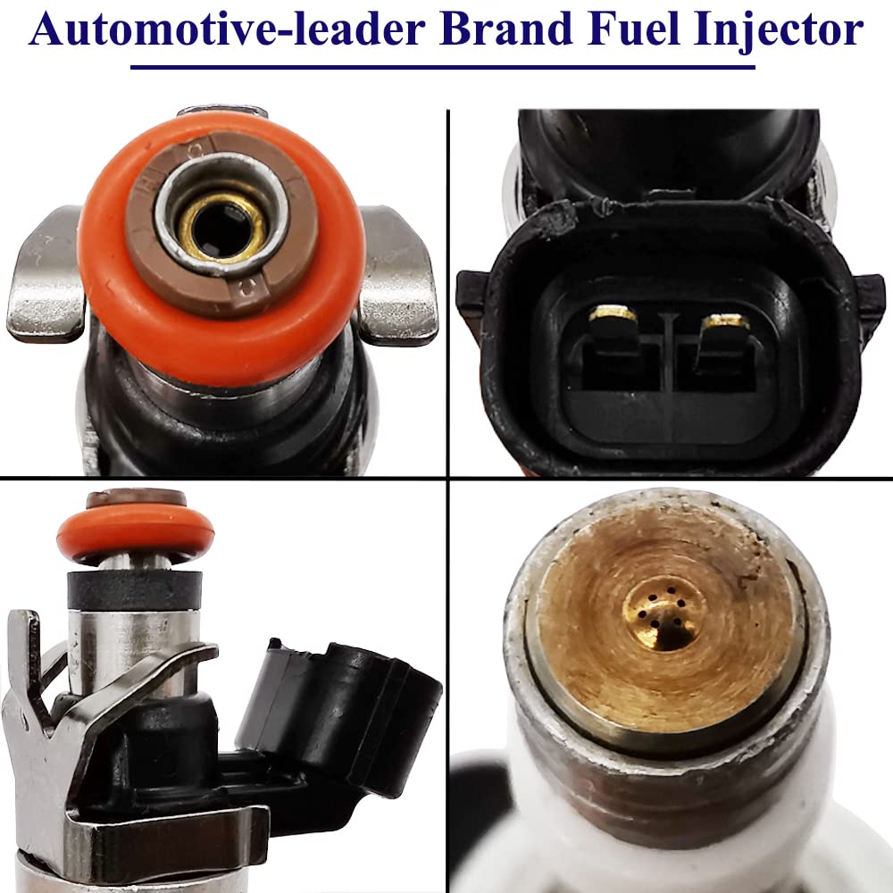 4Pcs Fuel Injector Nozzle 6 Holes Disc 16450-5LA-A01 FJ1208 Compatible with Honda Accord 2.4L 2013-2017 & CR-V 2.4L 2015-2016 - Engine Performance Upgrade for Smoother Acceleration and Better Fuel Efficiency