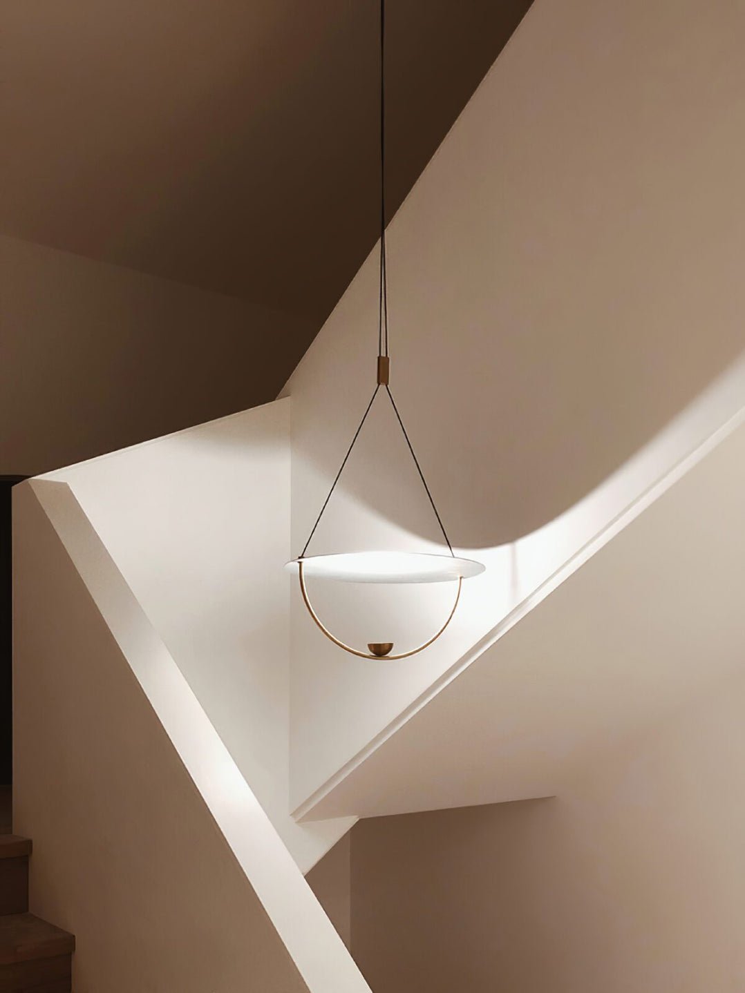 Aurelia Disc Pendant Lamp - Modern Scandinavian Hanging Light Fixture for Dining Room, Kitchen Island, and Living Room Decor