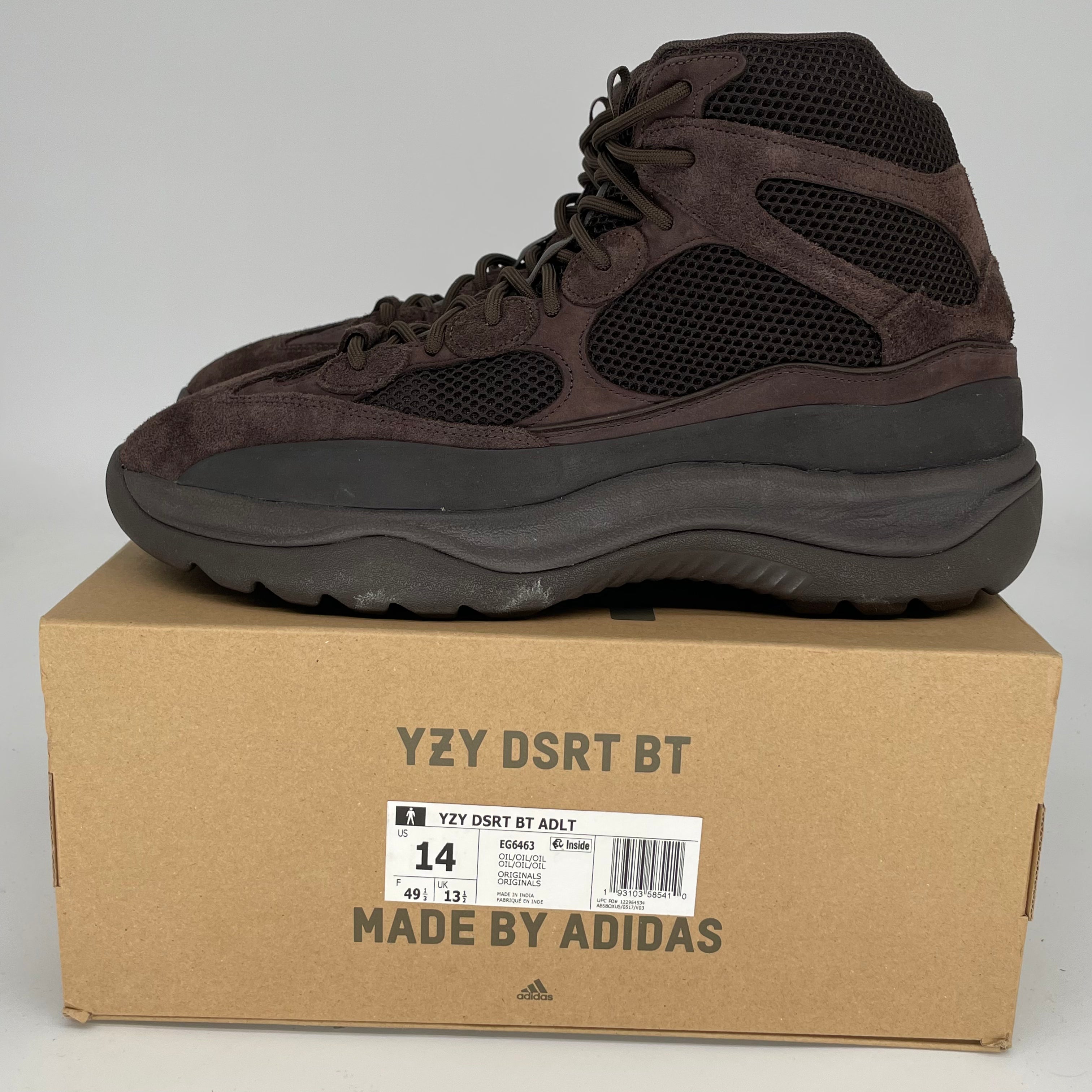 Adidas Yeezy Desert Boot Oil Tan Size 14 Men's EG6463 - Stylish & Comfortable Hiking & Outdoor Boots for Adventurers