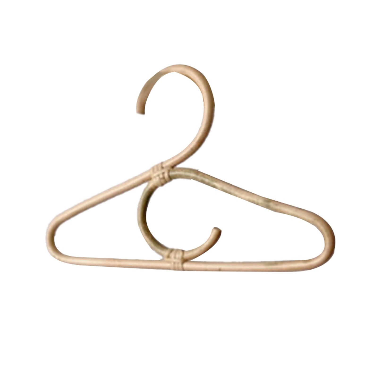 FEIMENGALL Rattan Clothes Hangers - Stylish Kids Garment Organizer Rack for Children's Wardrobe | Perfect for Nursery Decor, Closet Organization & Toddler Room Storage
