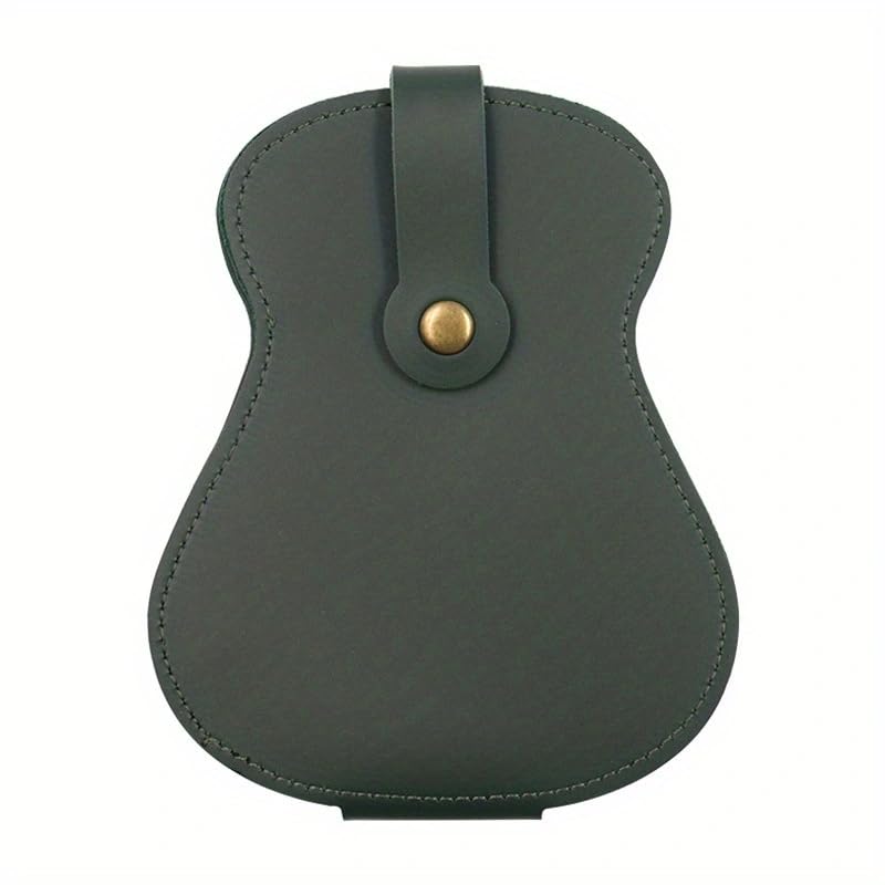 Premium Handmade PU Leather Guitar Pick Holder Case - 18 Slots for Guitar Picks (Brown) | Durable & Stylish Accessory for Musicians | Perfect for Guitarists, Bass Players & Ukulele Performers