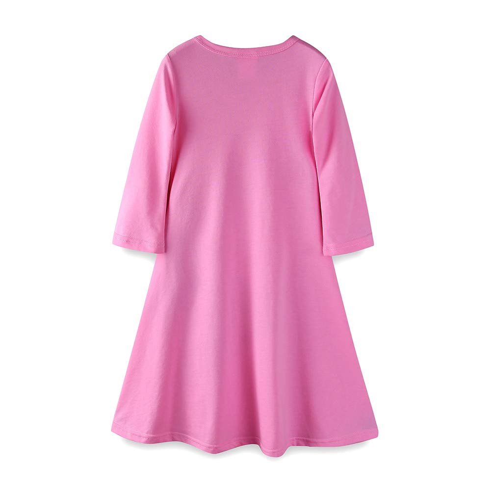 **Mud Kingdom Girls Maxi Dress - Long Sleeve Cotton Flared Butterfly Print A-Line Dress for Casual Spring & Autumn Wear - Perfect for School, Parties, and Outdoor Activities**